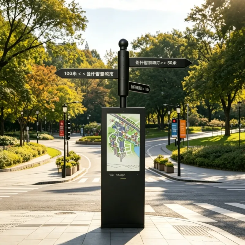 Intelligent rotating wayfinding sign